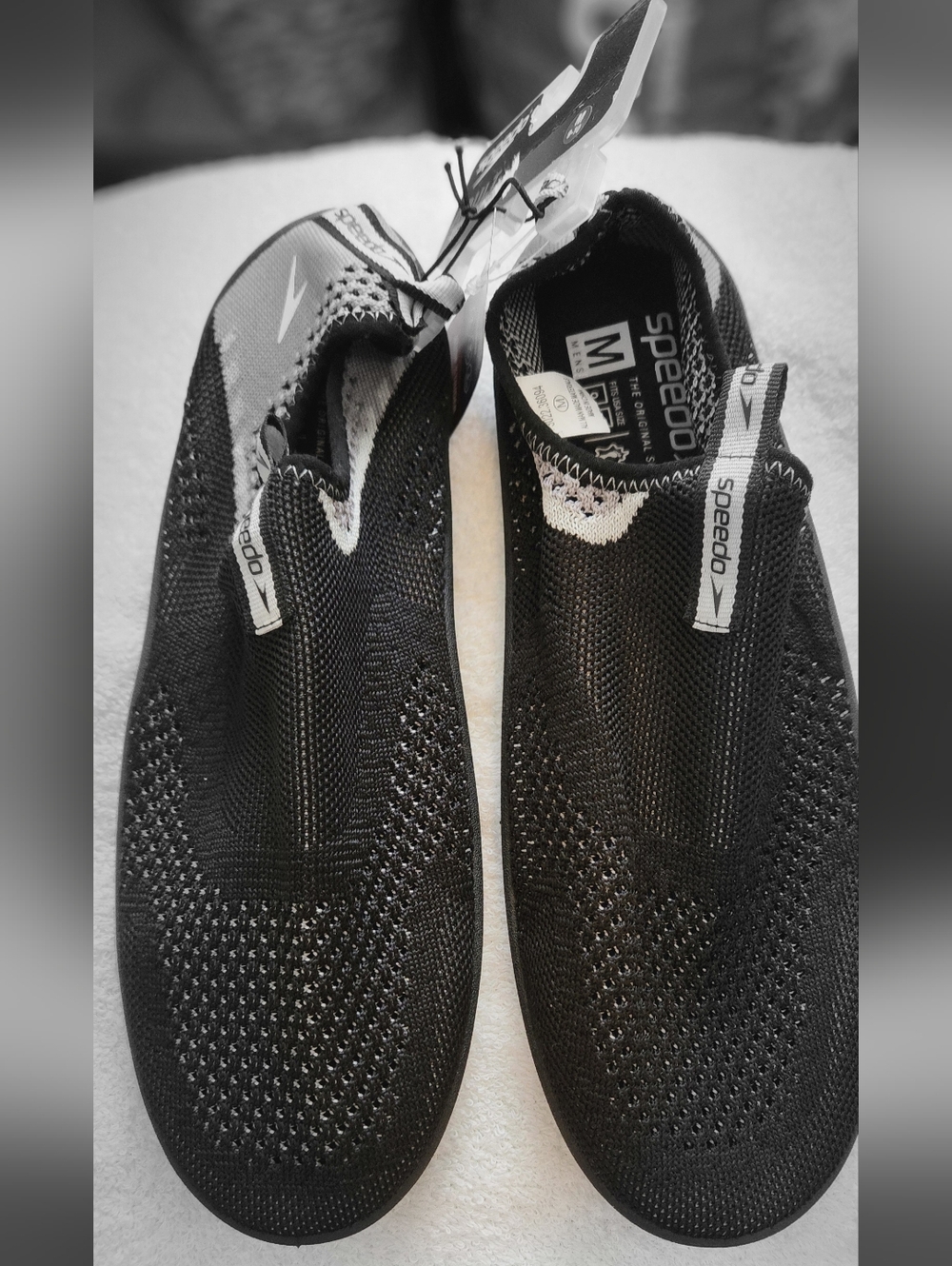 Speedo Men’s Black Slip-On Water Socks